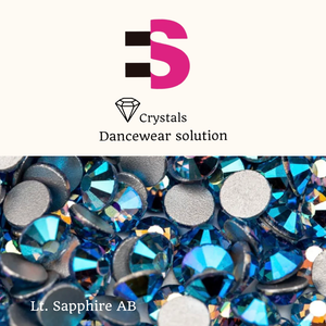 Lt. Sapphire AB Crystals Hight Quality  Flatback glue on