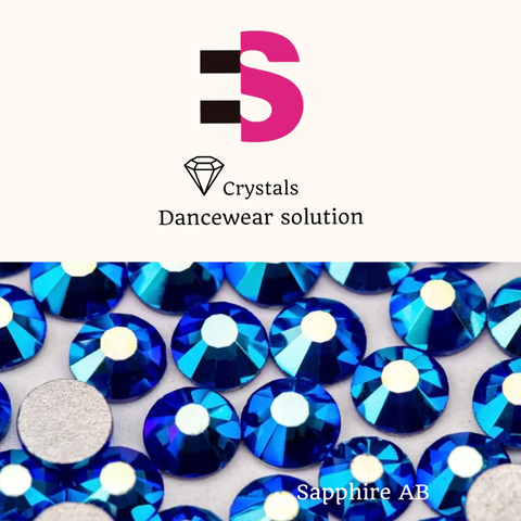 Sapphire AB Crystals Hight Quality  Flatback glue on