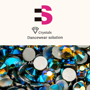 Olivine AB Crystals Hight Quality  Flatback glue on