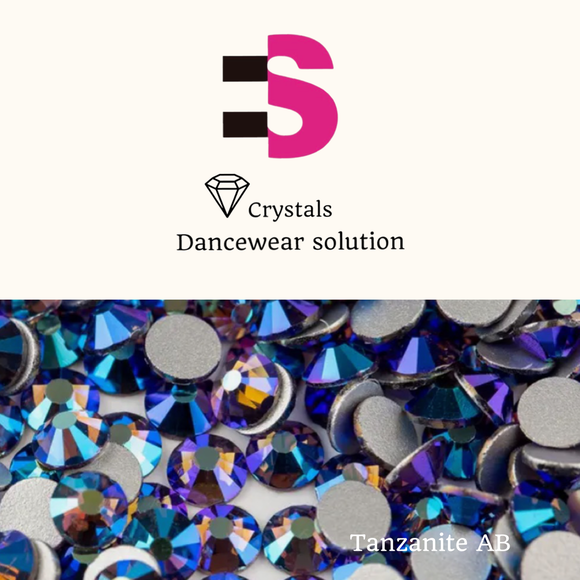 Tanzanite AB Crystals Hight Quality  Flatback glue on